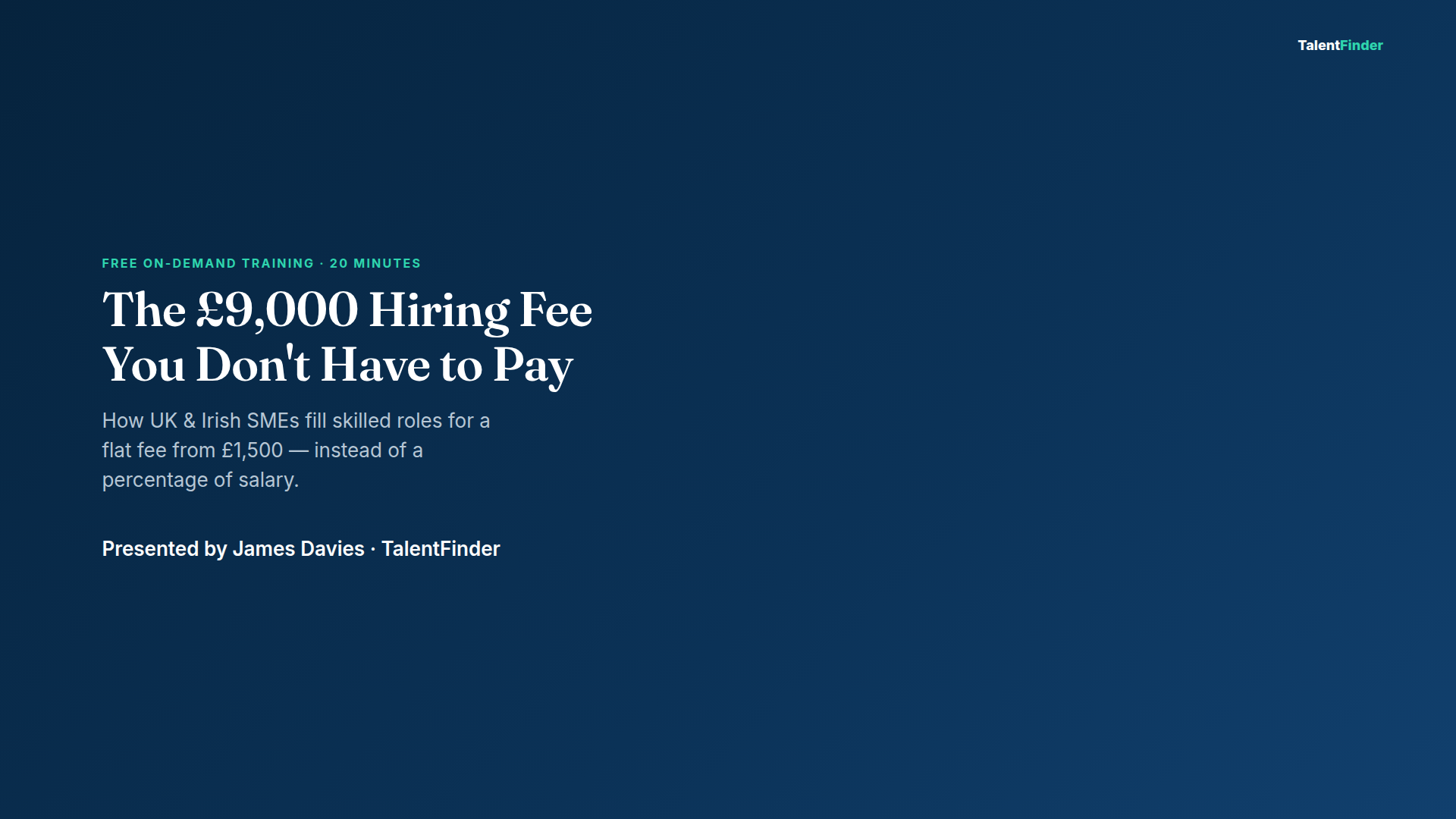 Preview of the fixed-fee recruitment webinar