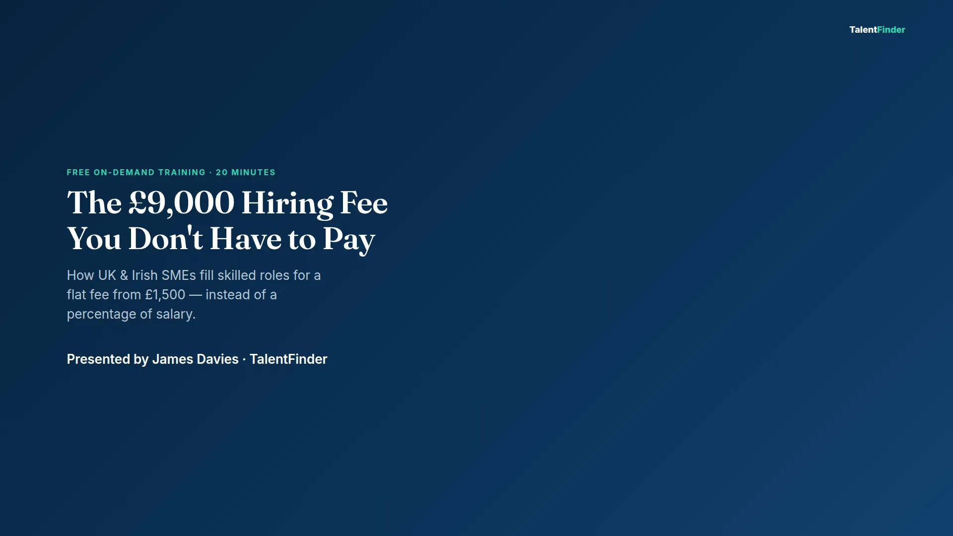 Preview of the fixed-fee recruitment webinar